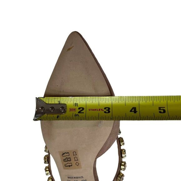 Anthropologie Guilhermina Femme Flats Women's Size 5 Sparkly Studs Slip Ons - Picture 13 of 15